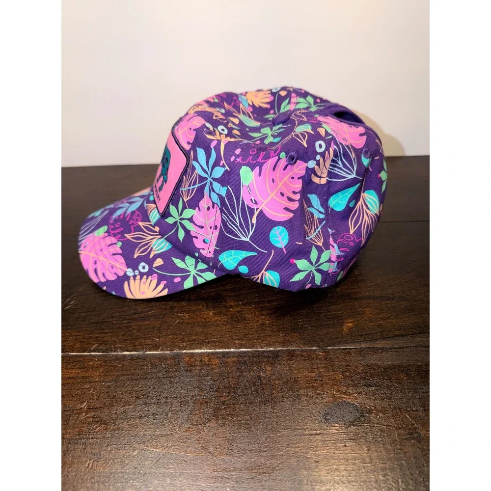 FAT Ranch & Winery Tropical‎ Pink Purple Floral Print Baseball Cap
